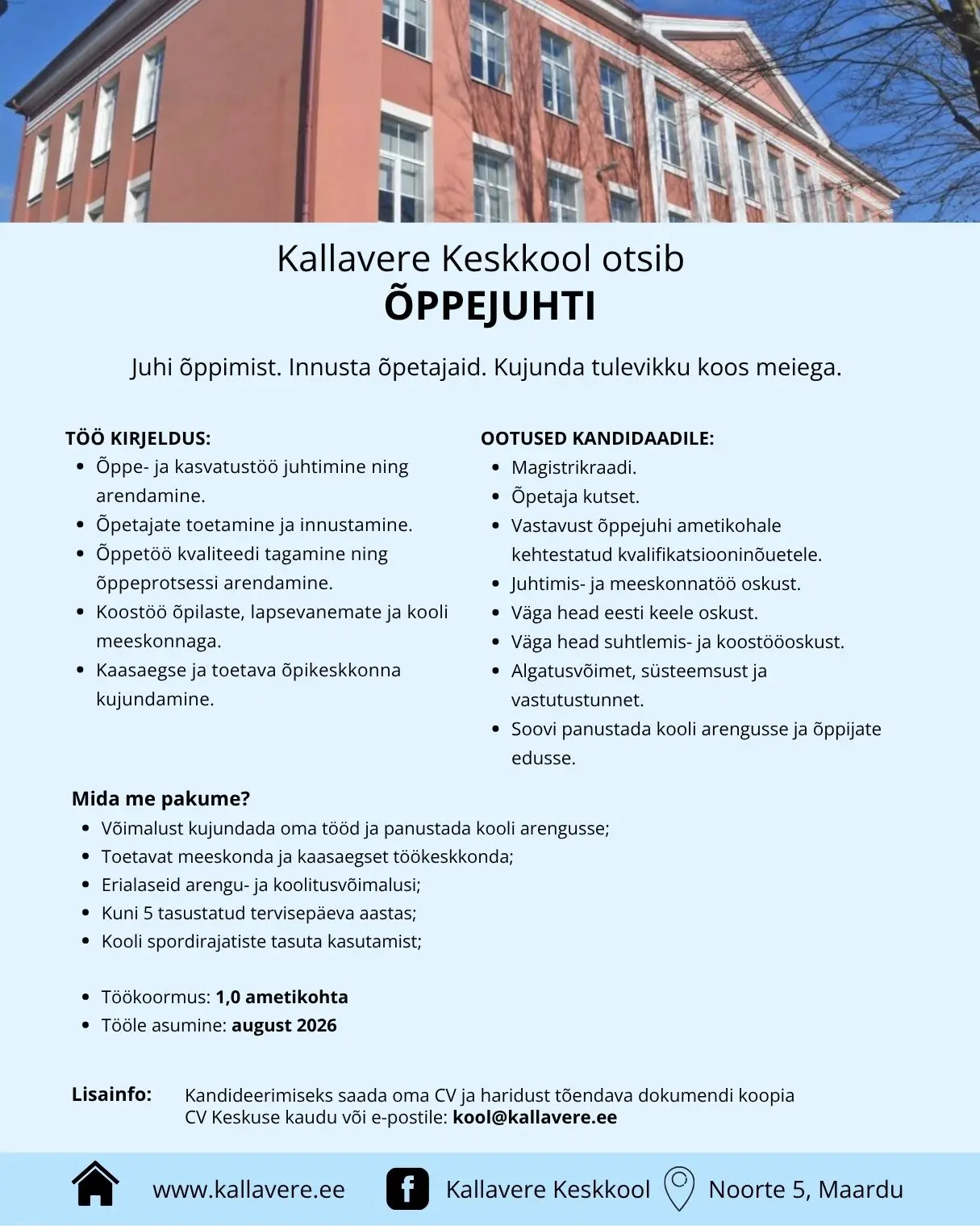 Tööpakkumise poster